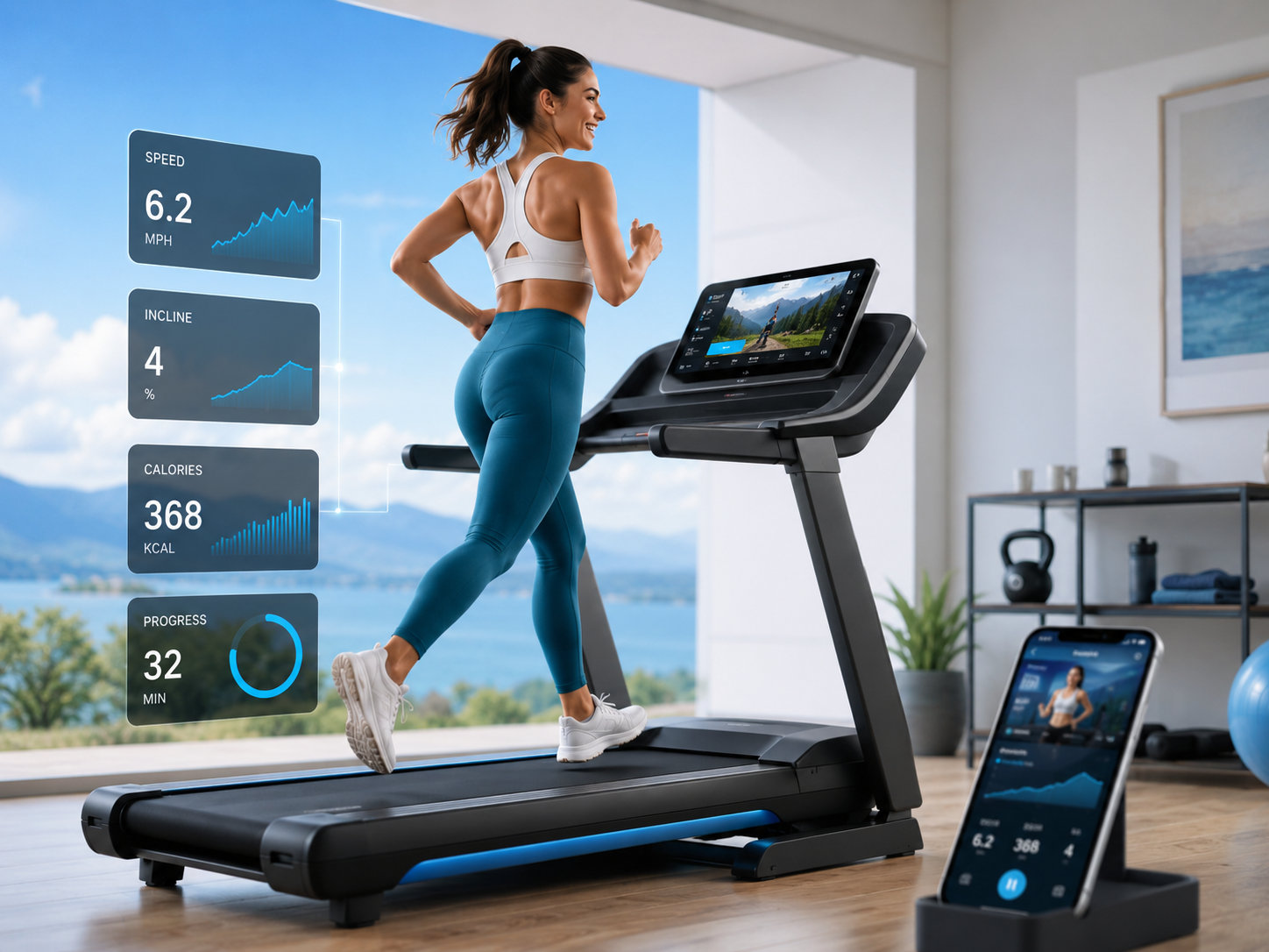 Treadmill workout visual